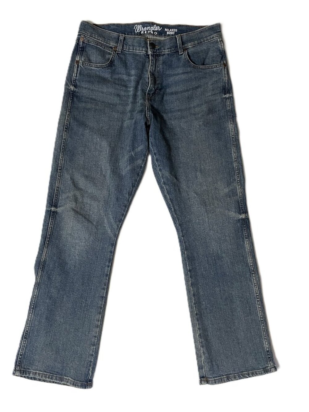 Wrangler Retro Relaxed Boot Cut Jeans Mens 34x32 ? (34x31.5 No Tag) Blue